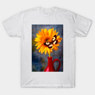 Resting Butterfly On Sunflower T-Shirt